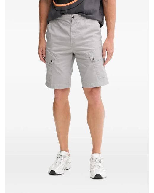 Napapijri Gray Cargo Pocket Shorts for men