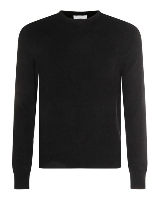 Malo Black Round-Neck Cashmere Sweater for men