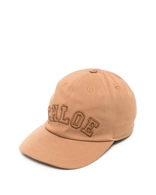 Cappello Da Baseball Con Logo di Chloé in Natural