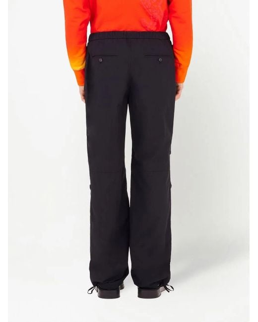 Pantalon Droit À Plaque Logo Ferragamo pour homme en coloris Blue