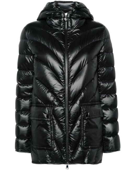 Moncler Black Argenno Hooded Puffer Jacket