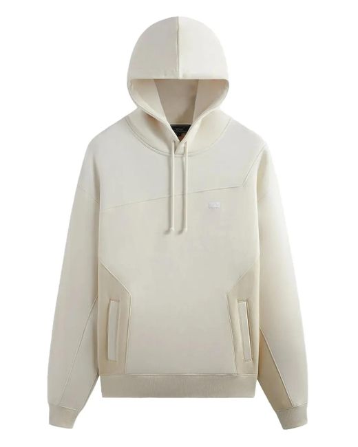 Kith White Colour-Block Panelled Hoodie for men