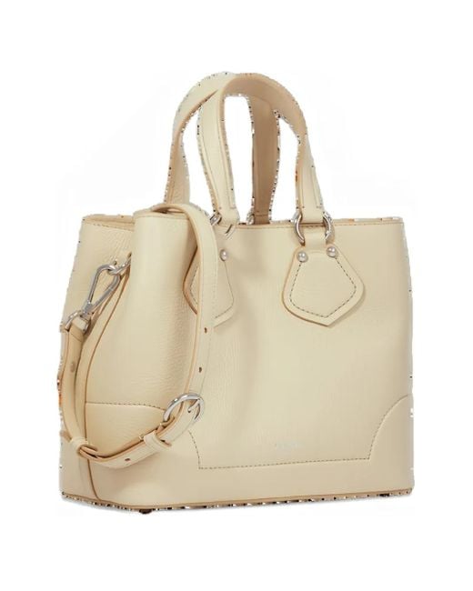 Lancel Green Small Neo Izy Leather Carryall Tote Bag