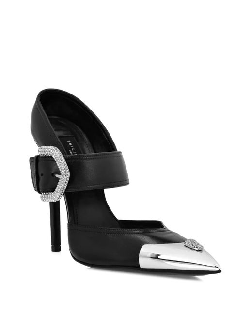 Philipp Plein Black Pointed-Toe Pumps