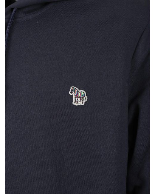 Paul Smith Blue Long-Sleeves Hoodie for men
