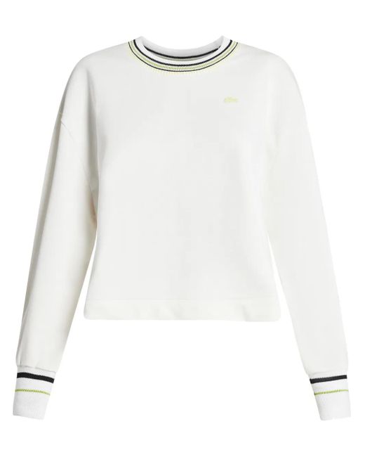 Lacoste White Sweatshirt Aus Bio-Baumwolle