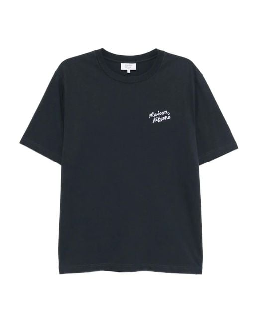 メンズ Maison Kitsuné Handwriting Tシャツ Blue
