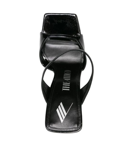 The Attico Black 110mm Patent-leather Sandals