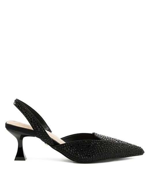 Twentyfourhaitch Black Pointed Toe Pumps