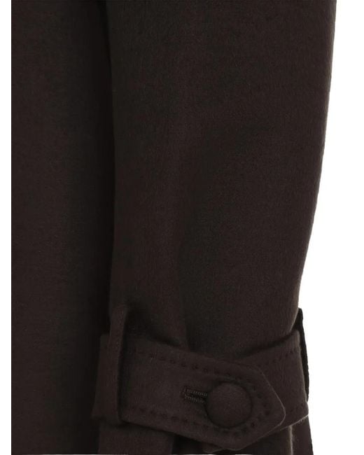 Gabriela Hearst Black Double-Breasted Buttoned Coat