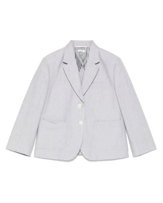 Thom Browne White Cropped Sportcoat