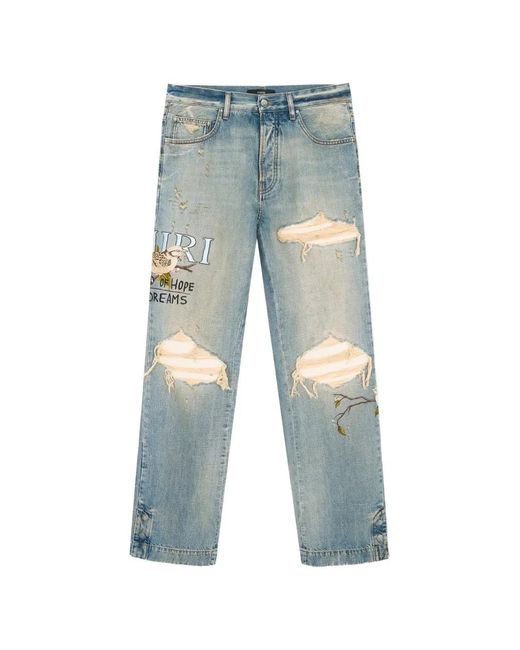 Amiri Blue Distressed Jeans for men