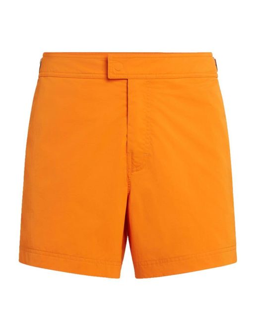 Zegna Orange 232 Road Brand Mark Swim Short for men