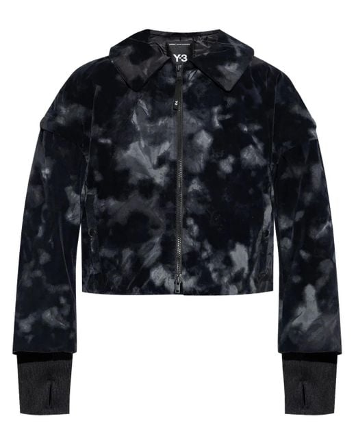 Y-3 Black All-Over Print Padded Jacket