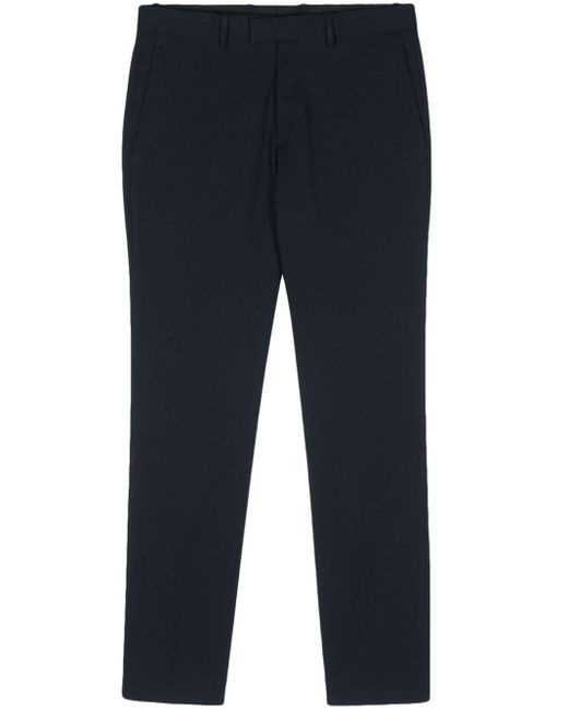 Theory Blue Tapered Wool-blend Trousers for men