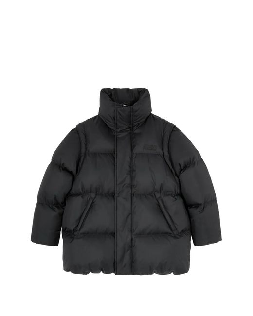 MM6 by Maison Margiela Black Nylon Puffer Jacket