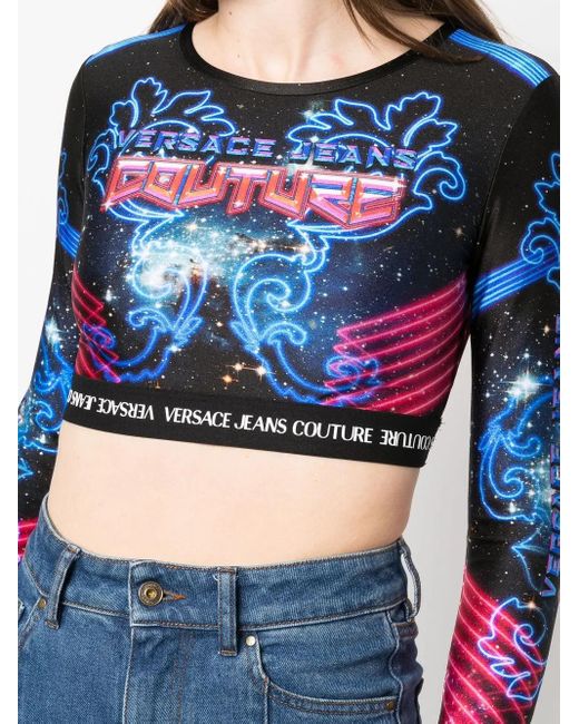 Versace Jeans Couture Cropped Top in het Blue
