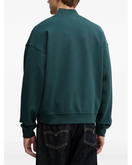 Guess Green Zip-Up Bomber Jacket for men