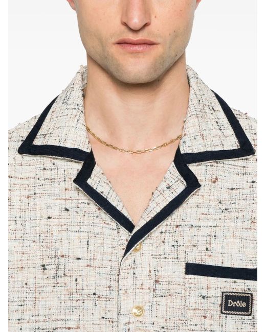 Drole de Monsieur Natural Tweed Polo Shirt for men