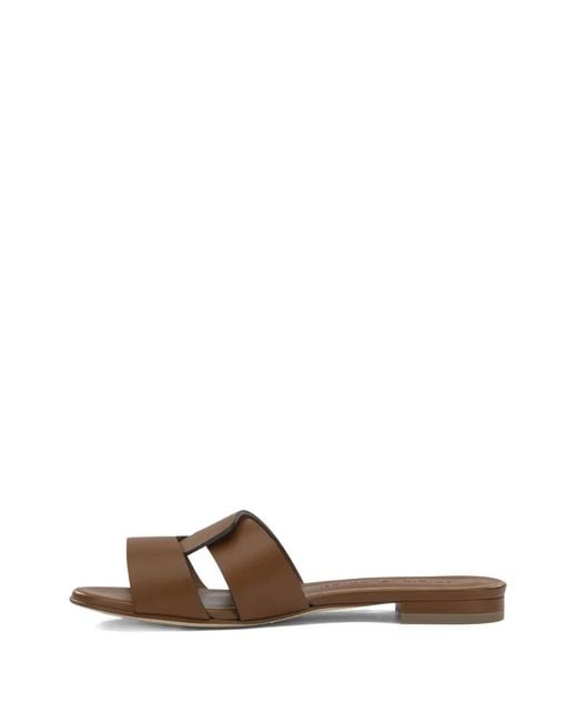 Sergio Levantesi Brown Aria6 Tryde Cut-Out Leather Sandals
