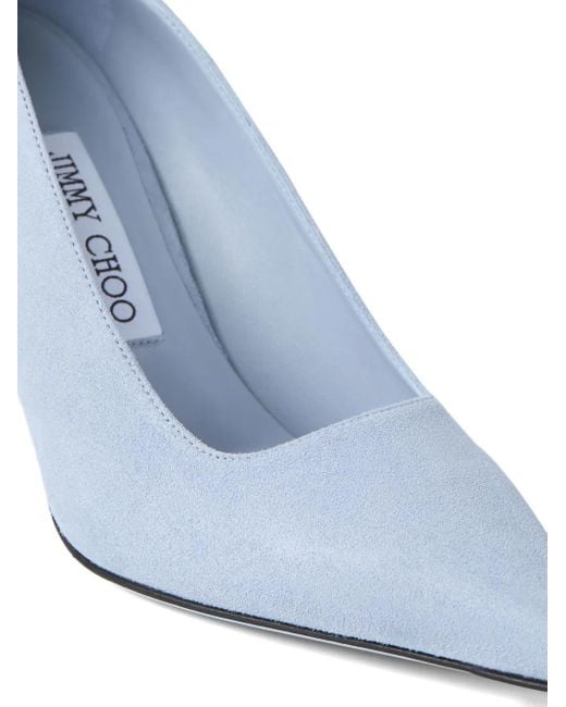Jimmy Choo Blue 80Mm Ixia Pointed-Toe Pumps