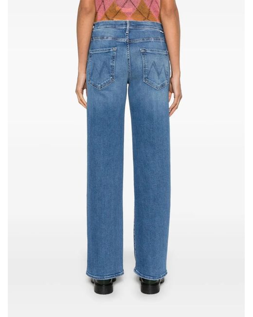 Mother Blue The Mid Rise Maven Sneak Jeans