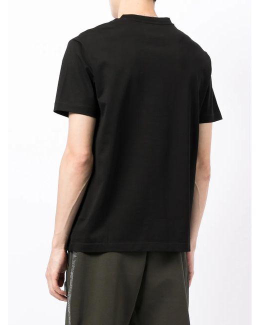 Emporio Armani Black Logo Cotton T-shirt for men