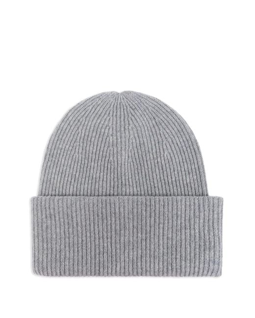 Lisa Yang Gray Stockholm Ribbed Beanie Hat
