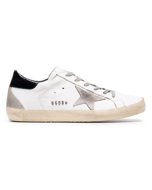 White Lyst Adidas Golden Goose Deluxe Brand Superstar Floral Leather  Sneakers in White Pattern