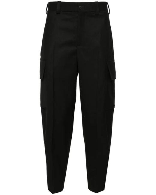 Neil Barrett Black Tapered Cargo Trousers for men