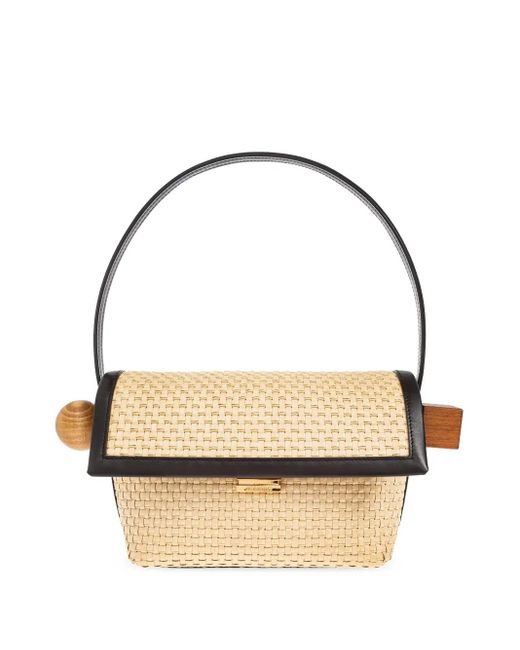 Jacquemus Metallic The Rond Carré Schultertasche