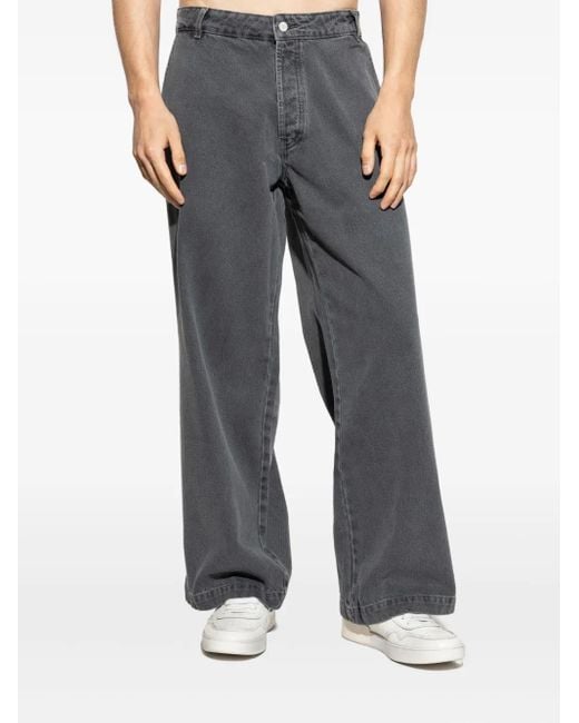 Officine Generale Gray Cotton Jeans for men
