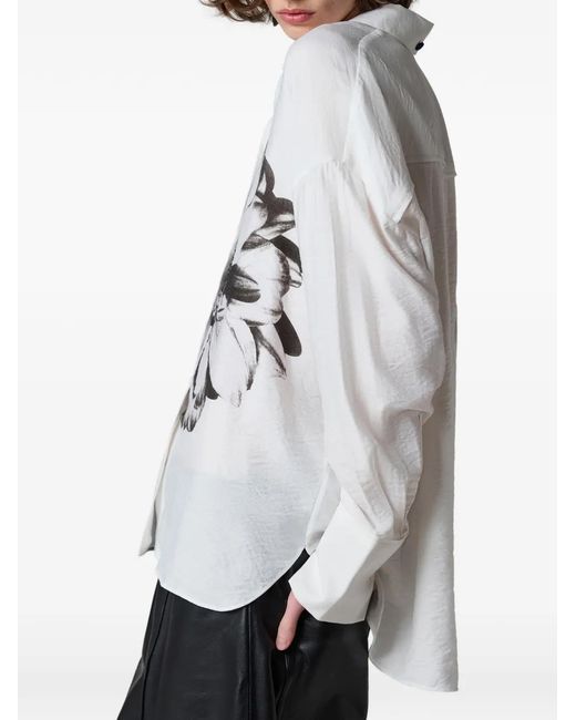 Paul Smith White Daisy Placement Print Shirt