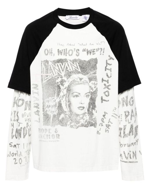 Lanvin X Future T-Shirt im Layering-Look in Black für Herren