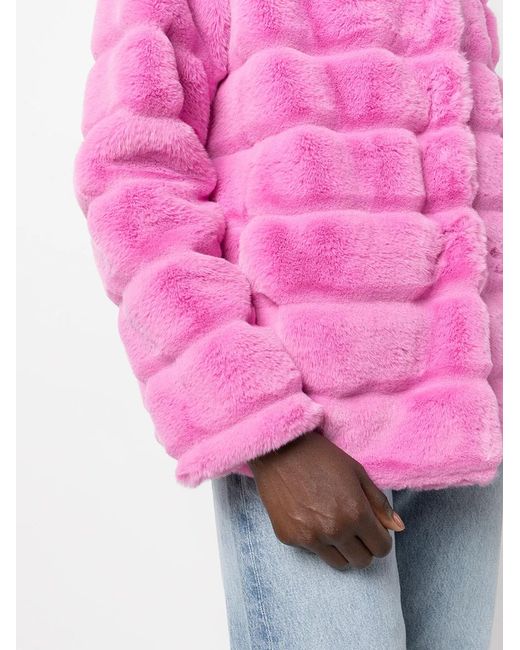Apparis Pink Textured Hooded Coat