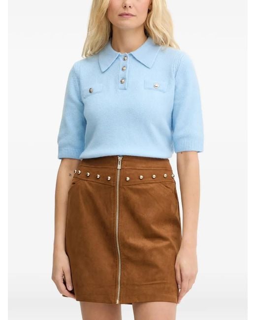 Morgan Blue Msofi Short-Sleeve Polo-Shirt