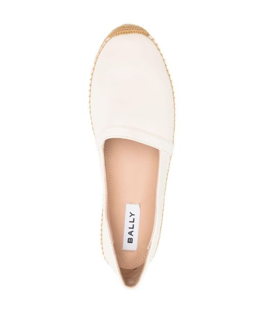 Bally Urdy Nappa Leather Espadrilles Natural
