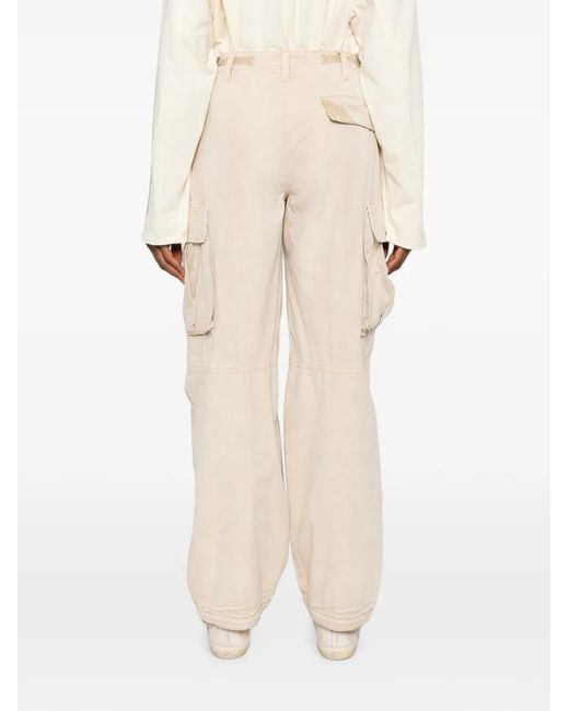 6397 White Ripstop Cotton Cargo Pants