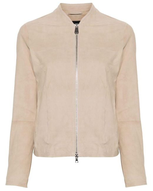 Peuterey Natural Lover Suede Leather Jacket
