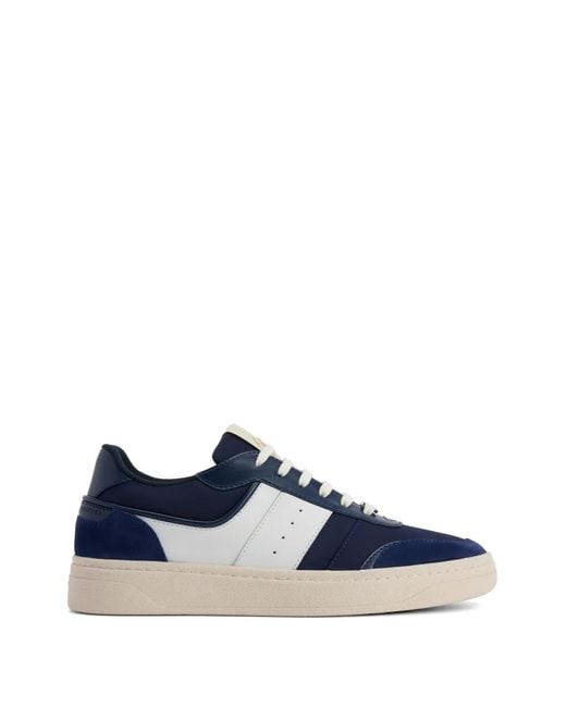 Giuseppe Zanotti Blue Gz Thor Leather Lace Loop Sneakers for men