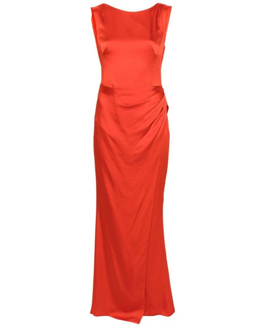Jonathan Simkhai Tommy Open-back Gown Red