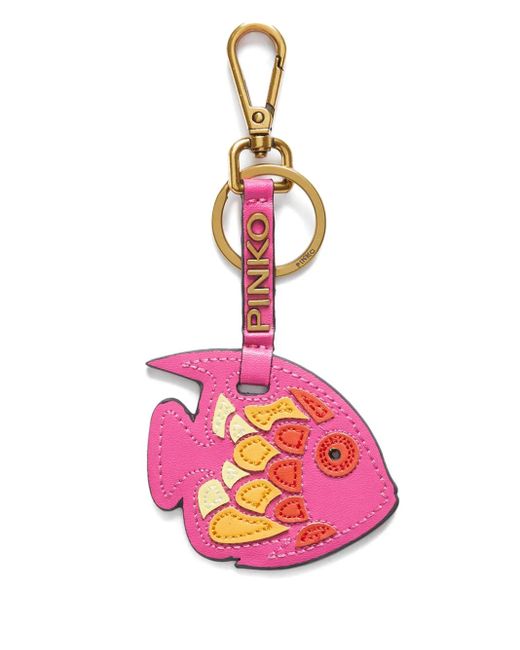 Pinko Pink Fish-Motif Keyring