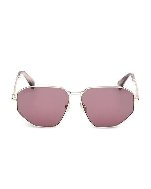 Lunettes De Soleil À Monture Géométrique Max Mara Eyewear en coloris Pink