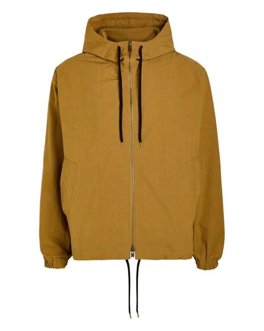 Studio Nicholson Brown Hooded Zip-Up Jacket for men
