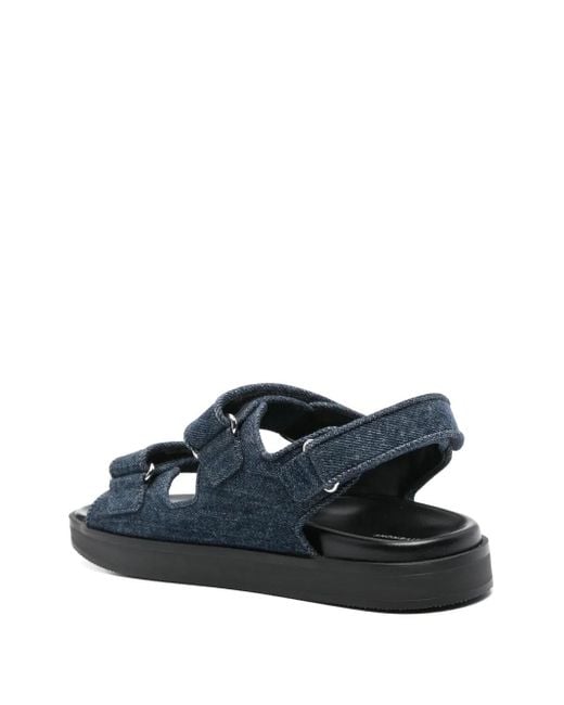 Givenchy Blue Sandals With Logo-Shaped Appliqué