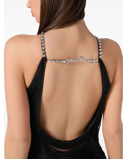 Philipp Plein Black Fragnes Mini Dress