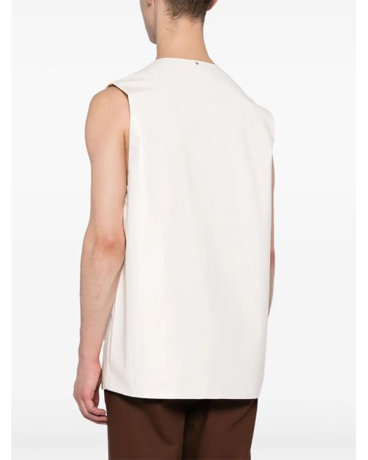 OAMC White Zipped Cotton Tank Top for men