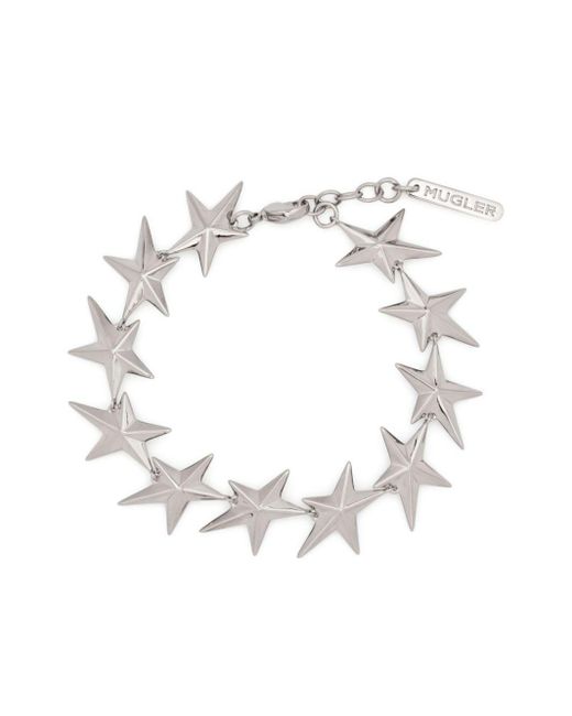 Mugler White Intertwined Star Bracelet