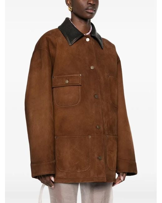 Prada Brown Suede Caban Jacket