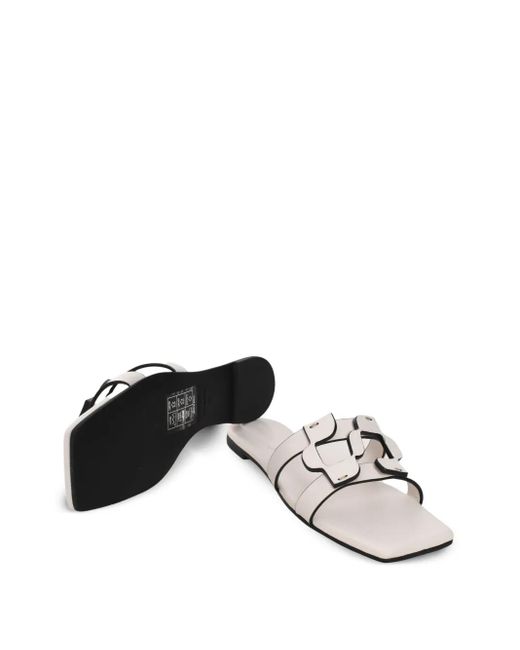 Jonathan Simkhai White Leather Slides
